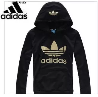 adidas coton veste mode hoodie pas cher 2012-2019U noir or